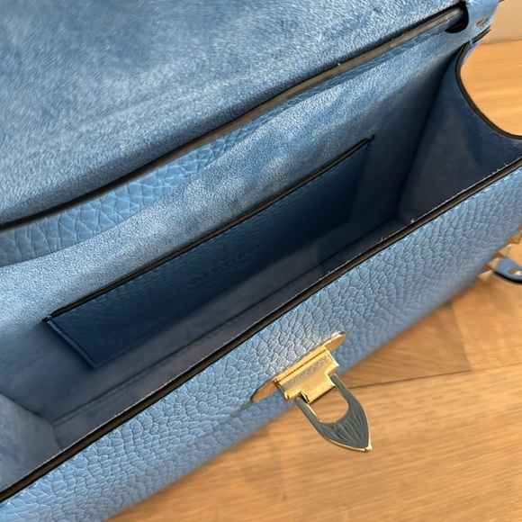 Valentino Garavani Small Rockstud Leather Shoulder Bag in Rare Bright Blue - Picture 8 of 10